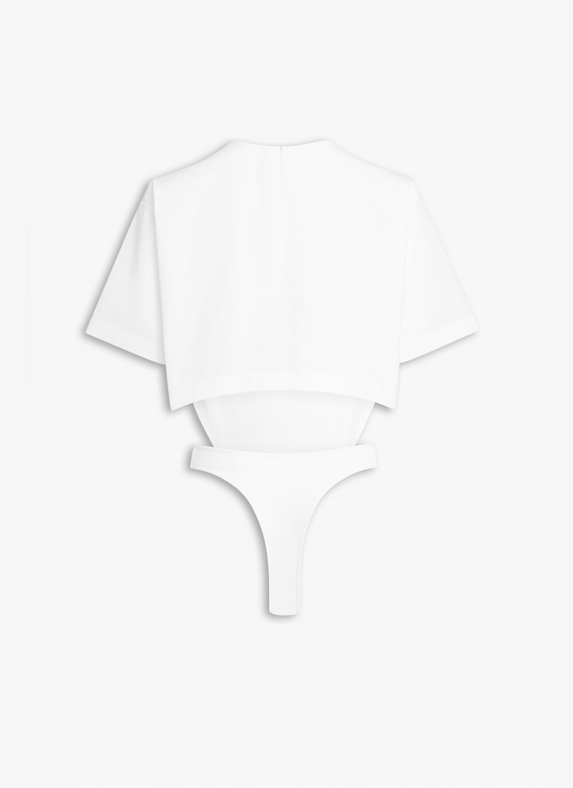 POPLIN BODY T-SHIRT ALAÏA WHITE POPLIN BODY T-SHIRT